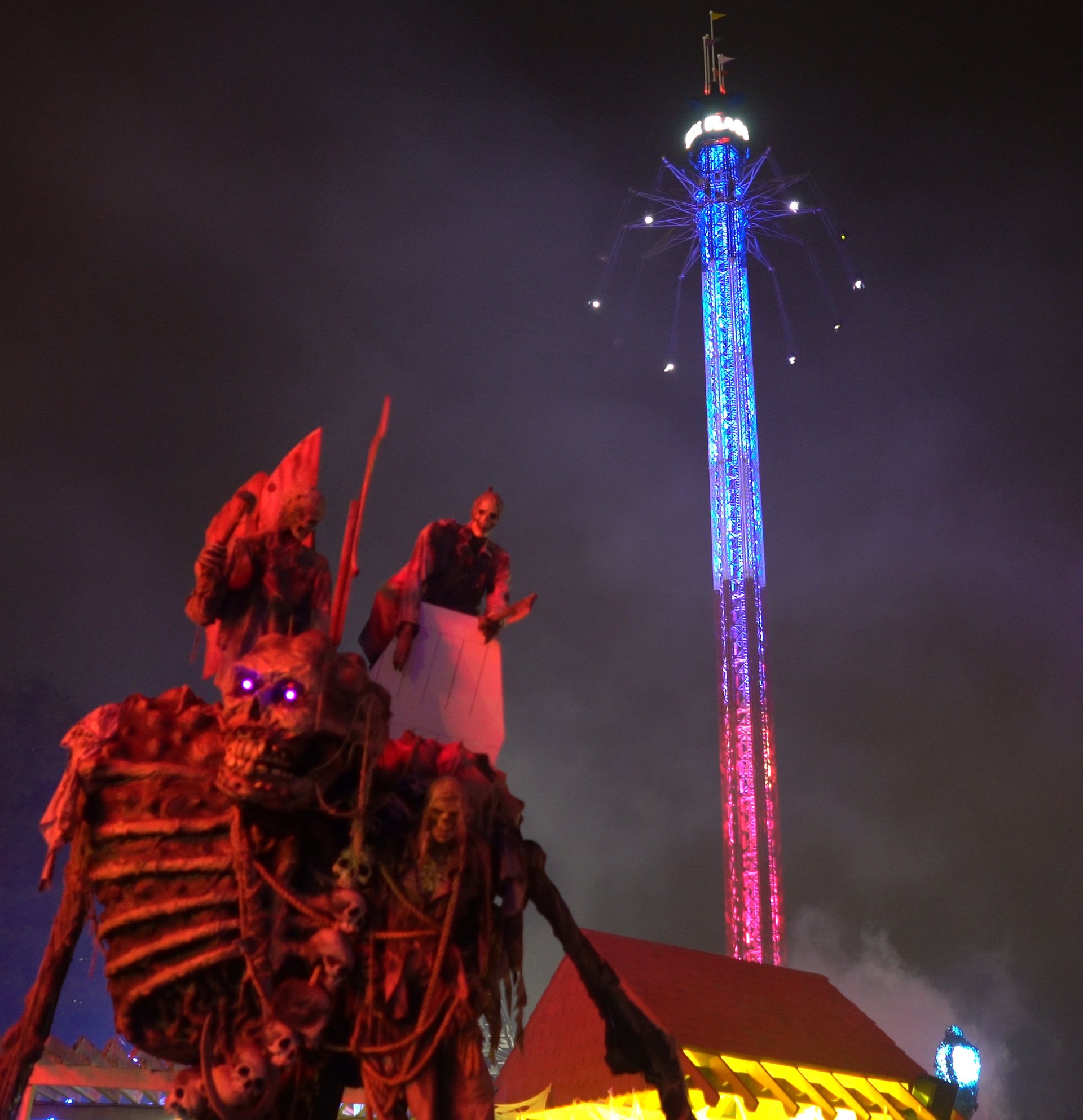 New England SkyScreamer Backwards | Six Flags New England