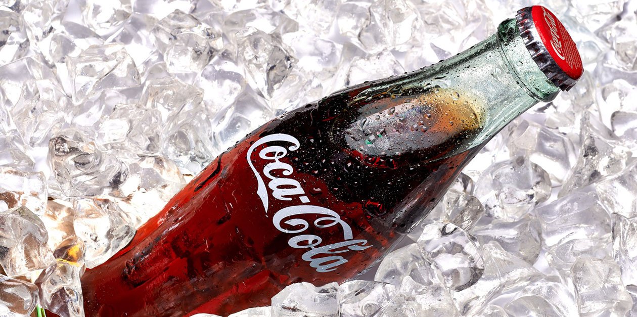 Ice Cold Coca Cola Glass Bottle