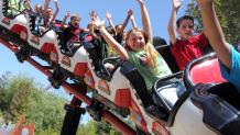 Kids on coaster