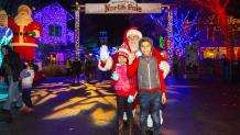 Santa Claus at the North Pole at Six Flags Holiday in the Park