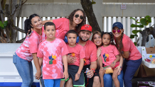 Group of kids with camp counselors