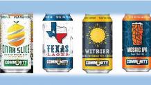 various cans of local beers