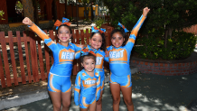 cheerleaders at six flags magic mountain