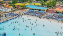 Guests enjoying Hurricane Harbor on Labor Day Weekend