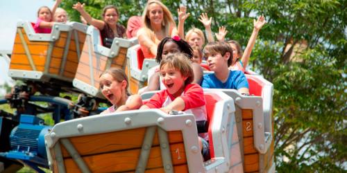 Kids on roller coaster
