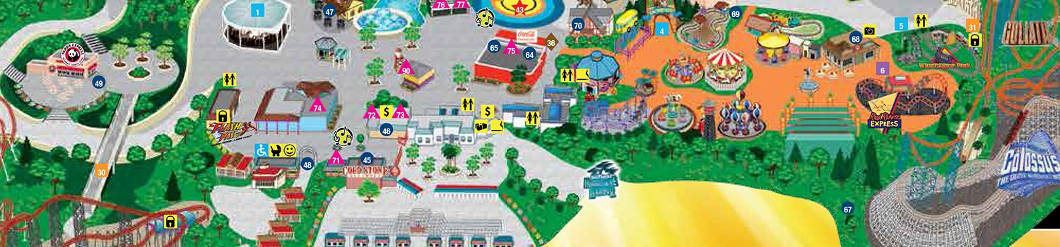 Park Map | Six Flags Magic Mountain