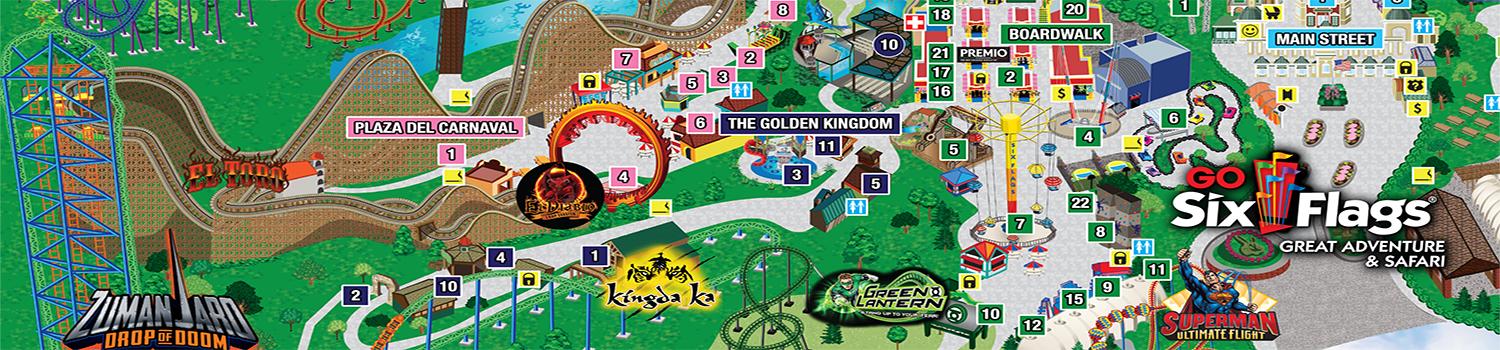 Printable Six Flags Great Adventure Map