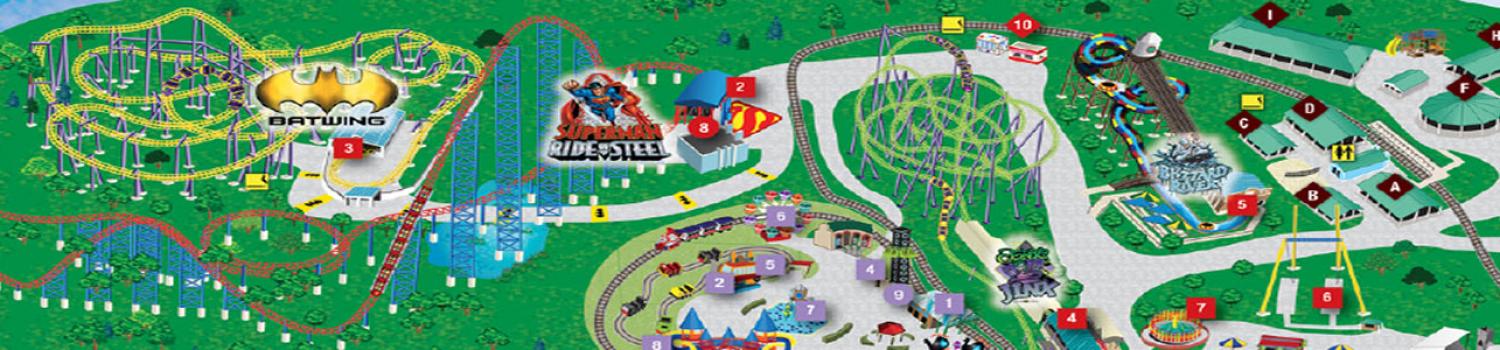 Park Map Six Flags America 9237