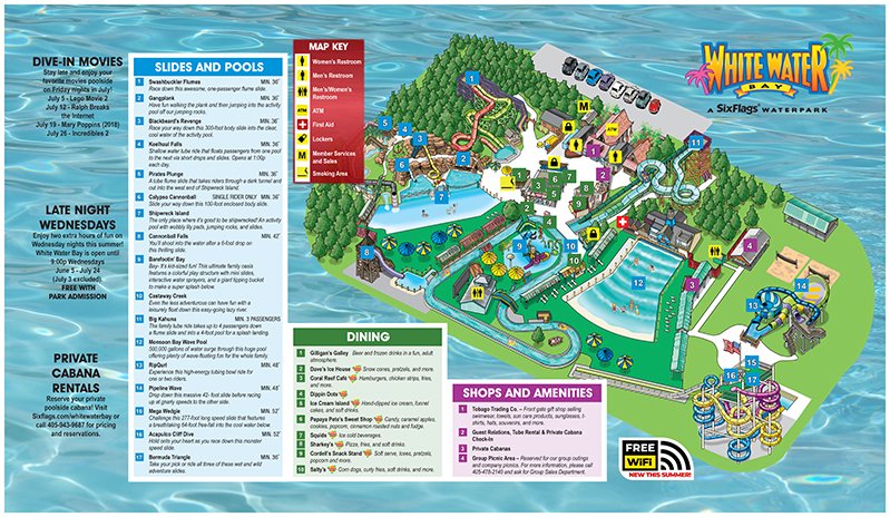 Six Flags Hurricane Harbor Park Map - About Flag Collections