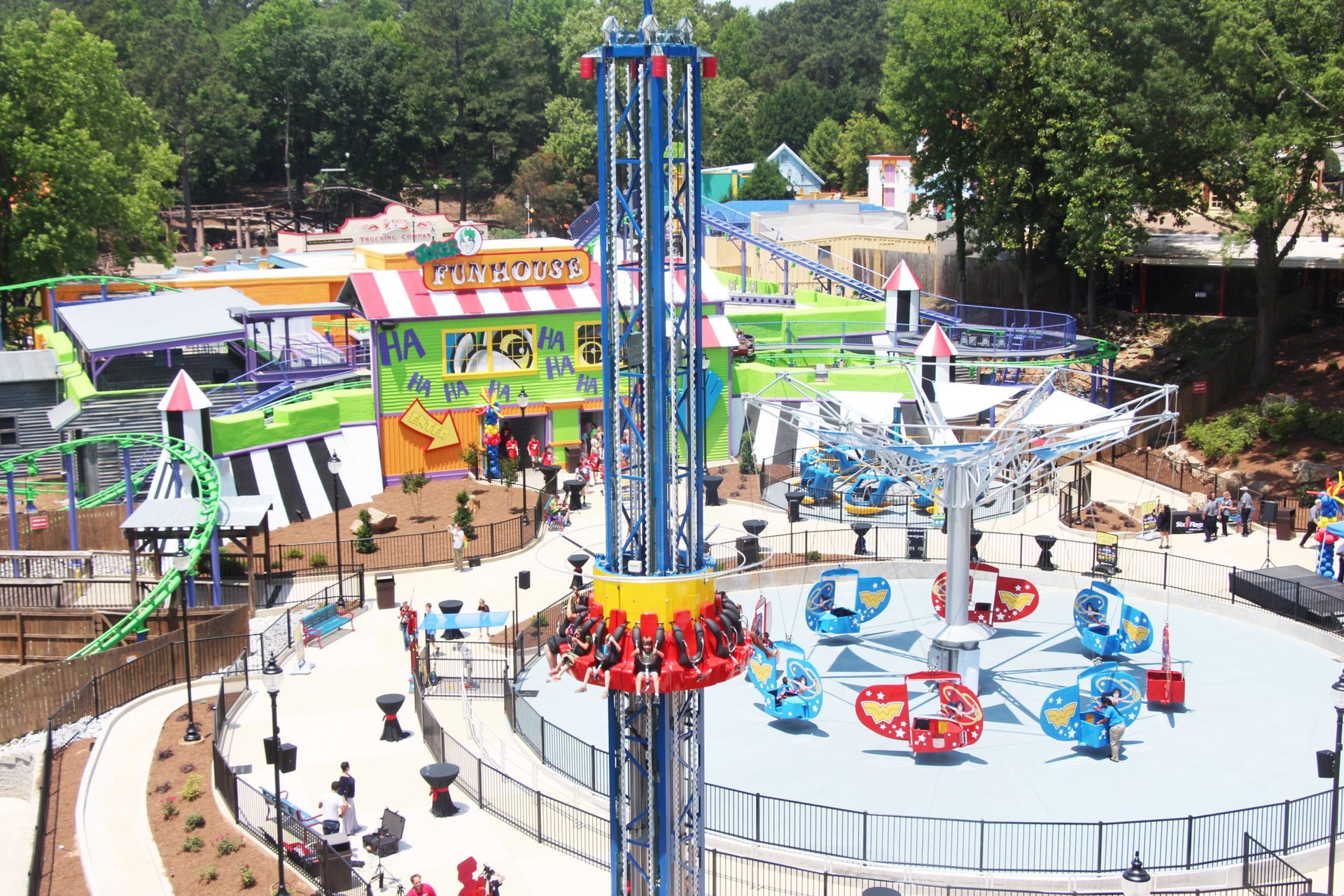 SUPERMAN Tower of Power Kids Ride Six Flags Over Georgia